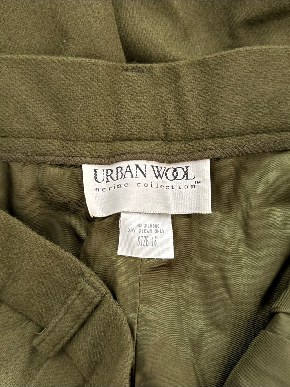 Pleated High-Rise Olive Green Trousers - Picture 4 of 5